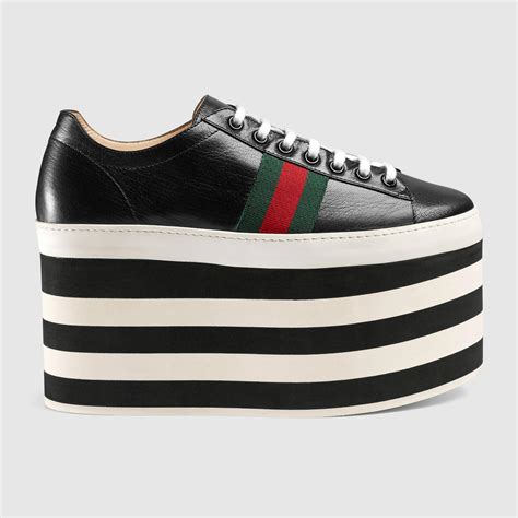 black platform star gucci shoes